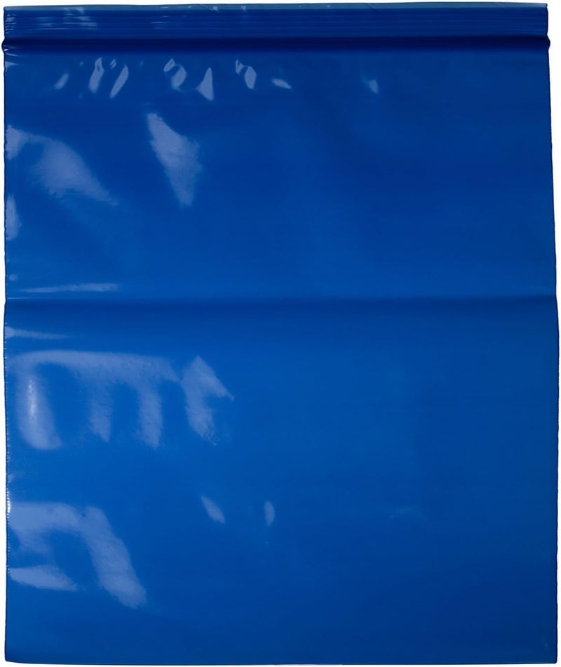 uGems 8"" X 10"" 2-Mil Blue Reclosable Zipper Bags - 100 Pack of Durable Plastic Storage Bags for Organization, Documents, Parts, Travel and Holiday Accessories, Food and Non Food Items